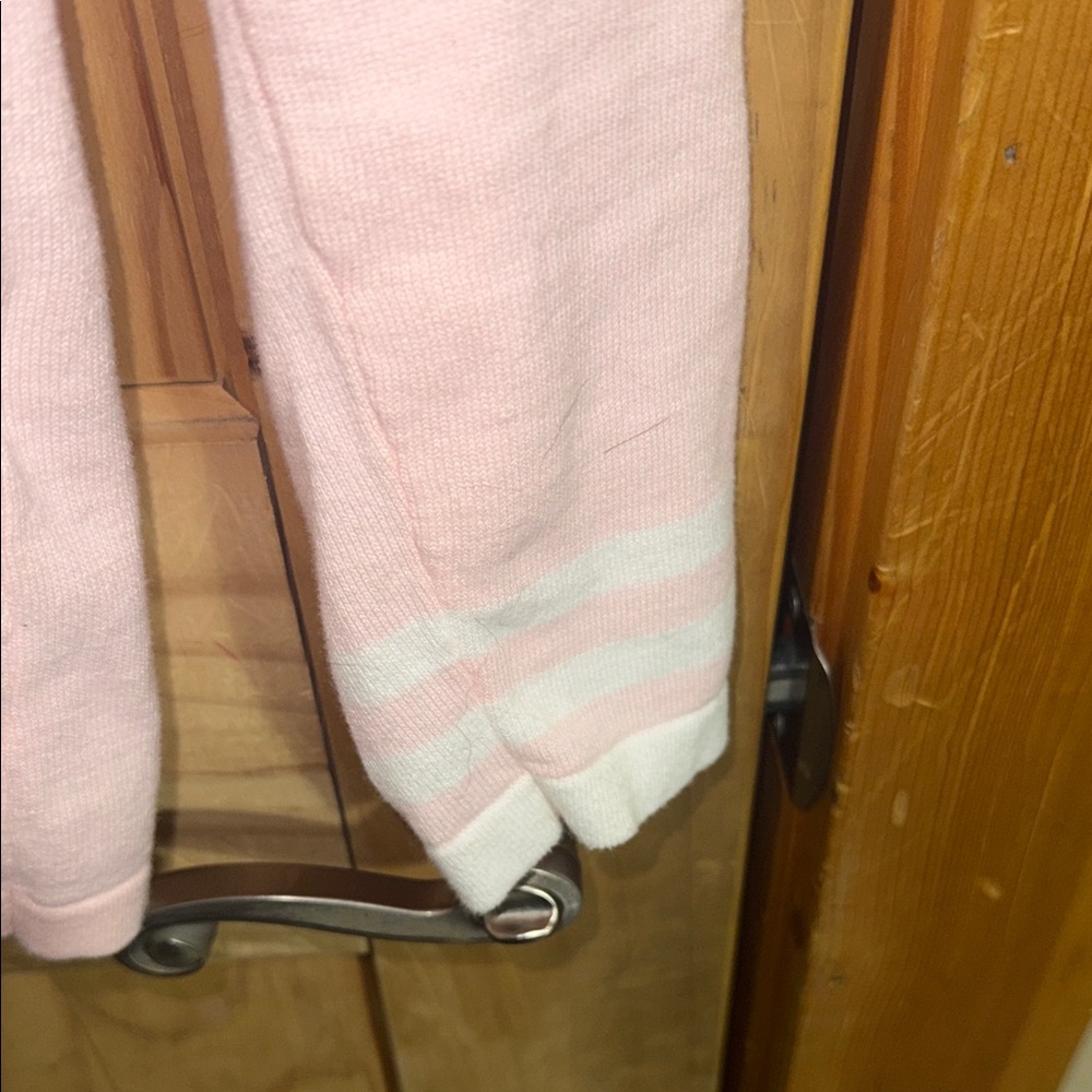 Tommy Hilfiger Light Pink V-Neck Long Sleeve Top - Picture 3 of 5